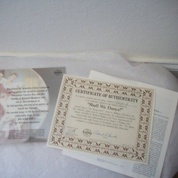 Bradford Exchange Shall We Dance Plate 85 w/papers - Picture 4 of 5